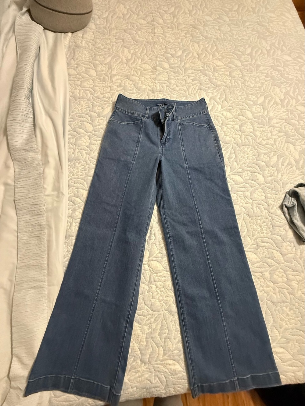 Isaac Mizrahi Light Blue Wide-Leg Jeans